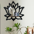 Wooden Lotus Hollow Decorative Rack – Wall Mounted Aromatherapy Shelf